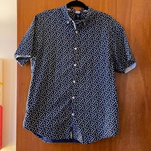 Baby floral short sleeve button down